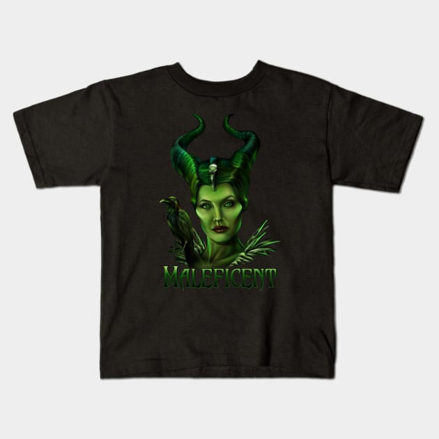 Maleficent Kids T-Shirt by mayyaflowers